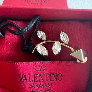 Valentino Garavani Yellow Goldtone & Glass Crystal Single Ear Climber
